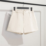Zingj Shorts Female Summer Dress 2024 New Korean Version Of High Waist A-Word Wide Leg Pants Loose Show Thin Wear Casual
