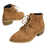Pointed Velvet Velvet Trough Martin Boots Women's Side Zipper Coarse And T-Singed With Thin Bare