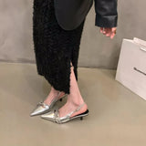High-Heeled Shoes Red Bag Head Sandals Fairy Shoes 2025 New Spring And Summer Black French Pointed Single