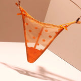 Transparent Thong Lady Sexy Double Bow 2025 New One-Line Hot Low-Waisted