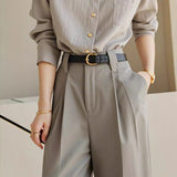 And Autumn Long-Sleeved Shirt Women's New Design Sense Of Small And Able Temperament Cold-Grade High-End Gray Long-Sleeved