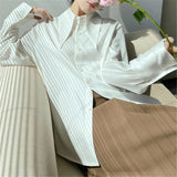 High-End Sharp Collar Shirt Female Port Taste Retro Trendy Modern Hanging Shirt Chic Niche