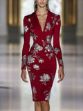 Women's Dress In Autumn And Winter 2025 Holiday Fashion Style And Printed