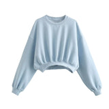 New Basic Short Style Sweater 8417803 Elastic Waist Jogging Trousers