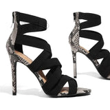 Fashion Sandals Women Feel Fine Heel Pointed Fish Mouth Cool Slippers Foot Ring Strap Roman
