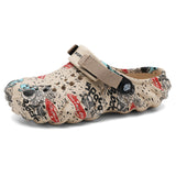 Men's Shoes 2025 New Men's One-Word Slippers Thick Bottom Wearing One Shoe Two Wear-Resistant Beach Cool Slippers Hole