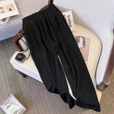 Zingj Wide Leg Pants Women's Pants Spring And Autumn 2024 New High Waist Hanging Feeling Straight Tube Advanced Sense Show Thin Pink Pants
