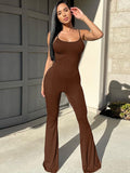 Solid Sleeveless Slips Sexy Bodycon Skinny Jumpsuit 2023 Spring Women Fashion Y2K Streetwear Overalls Wholesale