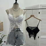 Shot Abstinence Hottie Low Breast With Breast Pad Lace Slings Vest V-Neck Butterfly-Like Umbilical Umb