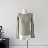 New Model Knitted Long-Sleeved Women Hot To Sell The Basic Solid Color Bottom