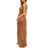 New Bikini Hooded Hollow With Twisted Swimsuit Jacket Beach Sunscreen Dress