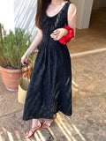 Xixi 13 Lines 2025 Summer New Elegant Temperament Embroidered High-Rise Thin Dress Dress Women
