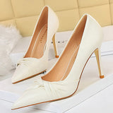 Shoes Spring Woman Pumps Pu Leather Shoes Women Heels Stiletto Fashion Office Shoes High Heels Ladies Shoes Plus Size