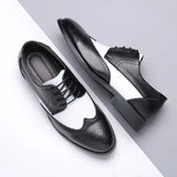 Zingj British Bullock Men's Plus Size Men's Shoes Fashion Trend Round-Headed Men's Single