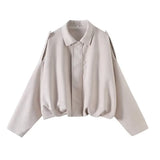 And Winter Women's New Velvet Texture Effect Pilot Long-Sleeved Jacket