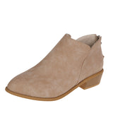 Coarse And Short-Skinned Boots Women's Sharp Tips And Zippered Velvet And Ankle Boots Women's Martin