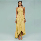 Waist Design Sling Dress Femininity Slimming Dress Seaside Holiday Island