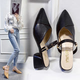 And Cool Slippers Women's Summer 2025 Bag Head Half Slippers Korean Version Of The Inside And Outside Two High And Women's Shoes