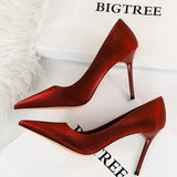 Shoes Women Pumps Gradient Color Matching Shoes High Heels Fashion Office Shoes Stiletto Heels Ladies Shoes Plus Size