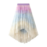 Cake Skirt High-Rise Mesh Skirt Unkempt Dress 2025 New Ladies Dress Fairy Skirt