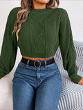 Shooting 2025 Autumn And Winter Casual Pure Color Sesame Long-Sleeved Cover Umbilly Sweater Women's