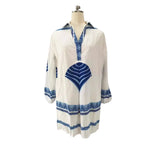 And Summer 2025 New Leisure Long Shirt INS Loose Vacation V-Neck Dress