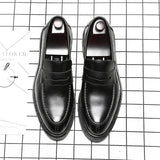Shoes Male Fashion British Wind One Foot Pedal Lazy Loafers Business Wear Breathable Casual Leather Shoes
