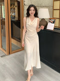 2025 Summer Dress New High-Rise Thin Temperament Dress High-End Collar Dress Women