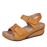2025 Large-Size Casual Fish Mouth Sandals Roman Wind Sandals Women Wear Magic Sticky Slopes And Sports