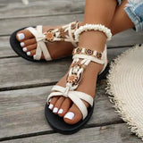 Women's Fashion Big Size 2025 Summer New Round Head Breathable Casual Women's