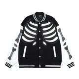 Skeleton Graphic Oversized Varsity JacketOutfit
