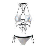 2024 New Sexy Hot Five-Star Drawstring Strap Split Swimsuit