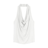 Girls Design Feel The Back Of The Waist Vest Women's Dress 2025 Summer Korean Version Of The Set Of Short Bottom