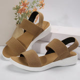 Sandals Women 2025 New Spring And Summer Slope Heel Fish Mouth Shoes Tight Large-Size Sandals Sandals
