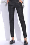 Pant for Women High Waist Elastic Elegant Casual Down Pants Women's Warm Velvet Pencil Classic Pants Thicken