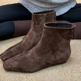 Short-Skinned Short-Skinned Women's Autumn And Winter New Commuting Wind Head Zipper And Thin Boots In The Ankle