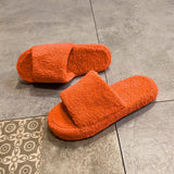 Leisure Warm Hair Slippers 2025 Autumn New Women's Slippers Home Flat Bottom Slippers