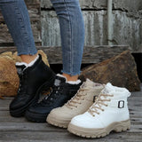 New Autumn And Winter Ladies Keep Warm Martin Boots Plus Velvet Thick And Thick-Bottomed Short Boots