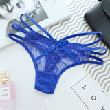 Transparent Lace T-Shirt Tempting Fine Strip With No Trace Perspective Low-Rise Hot Cotton Crotch
