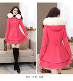 The 2025 Lady Hit The Color Collar Hair This Coat Nini Coat Ebay Korean Version Of The Repair