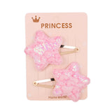 Glitter Cartoon Cartoon Love Heart Crown Hair Clips For Girls Handmade Hairpins Boutique Barrette Kids Hair
