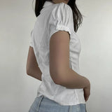 Zingj Style Short Sleeve Striped Base Shirt POLO Collar Slim Slim Single Breasted Joker