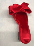 silk butterfly-knot slippers woman fashion brand design mules shoes summer riband bow knot slides woman flip