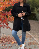 Autumn And Winter New Women's Collar Solid Color Casual Bow Hair Coat Women's
