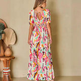 Women's Open-Sleeved Dress Print With Large Dress Dress Women