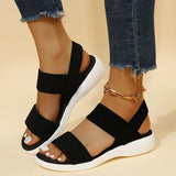 Sandals Women 2025 New Spring And Summer Slope Heel Fish Mouth Shoes Tight Large-Size Sandals Sandals
