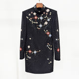 New Star Fashion Heavy Industry Diamond Embroidery Embroidery Hot Diamond Body Long-Sleeved
