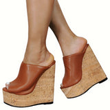 Mouth A Thick Base Size 47 Slopes And Sexy High Heel Slippers Sandals