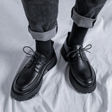 Zingj Big Head Leather Shoes Male Trend Thick British Youth Increased Casual Men's Shoes