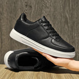 48 Small White Shoes Men's And Women's Primary And Secondary School Students Leisure Pure Color Plate Shoes Men's Leather Shoes Size No.